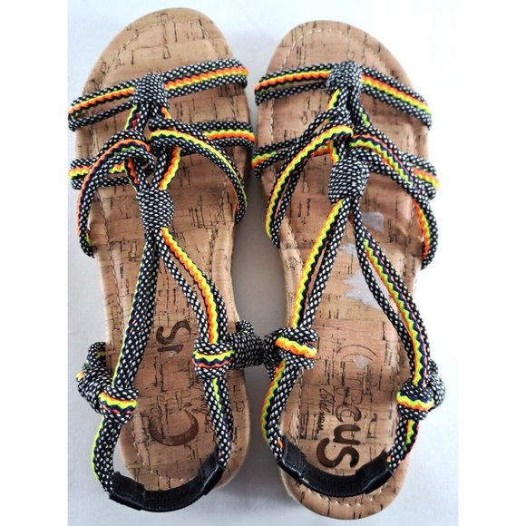 Womens Sam Edelman Circus Sandals Athena Slingback Bungee Cord Espadrilles 6 - Picture 2 of 5